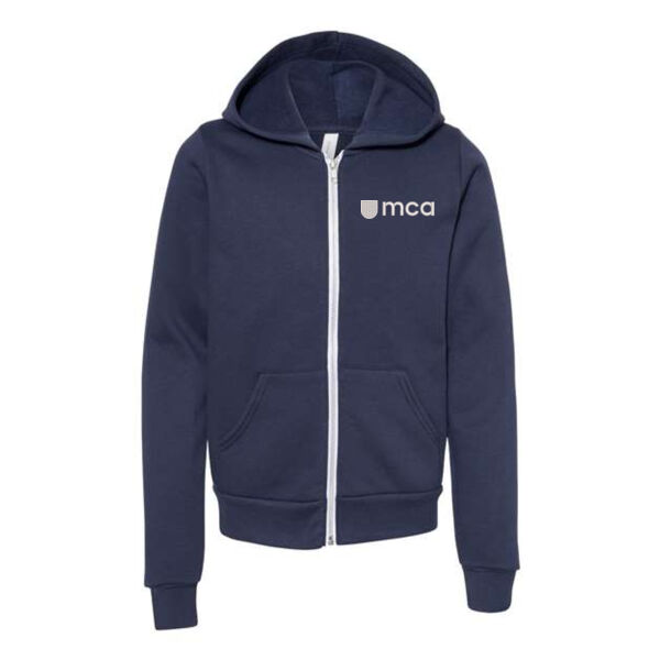 **CLOSEOUT ITEM** Youth Sponge Fleece Full-Zip Hoodie - Embroidered Logo Thumbnail