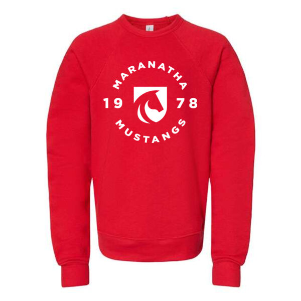 **CLOSEOUT ITEM** Youth Sponge Fleece Crewneck Sweatshirt - Printed Logo Thumbnail