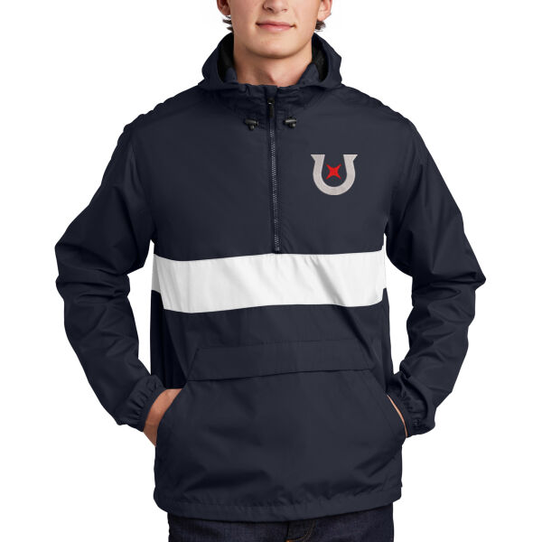 **CLOSEOUT ITEM** Zipped Pocket Anorak - Embroidered Logo Thumbnail