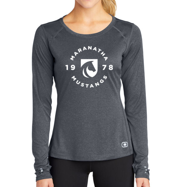 **CLOSEOUT ITEM** Endurance Ladies Long Sleeve Pulse Crew - Printed Logo Thumbnail