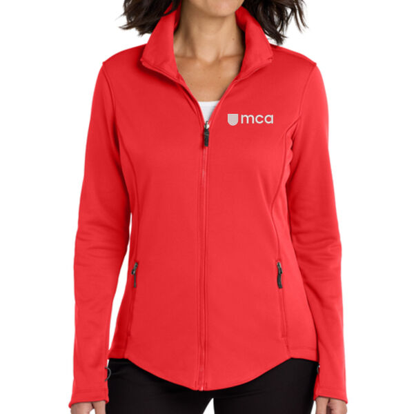 **CLOSEOUT ITEM** Ladies Collective Smooth Fleece Jacket - Embroidered Logo Thumbnail