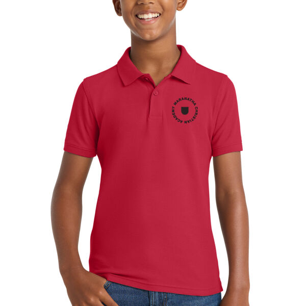 **CLOSEOUT ITEM** Youth Core Classic Pique Polo - Embroidered Logo Thumbnail