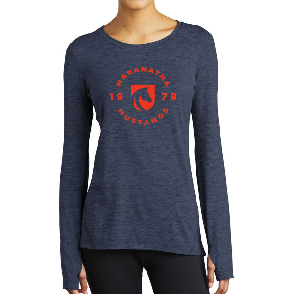 Sport-Tek® Ladies Exchange 1.5 Long Sleeve Crew - Printed Logo Thumbnail