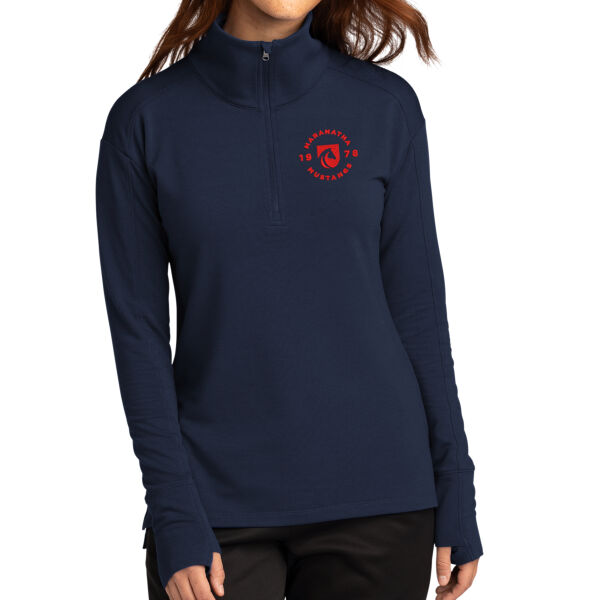 Sport-Tek ® Ladies Sport-Wick ® Flex Fleece 1/4-Zip - Embroidered Logo Thumbnail
