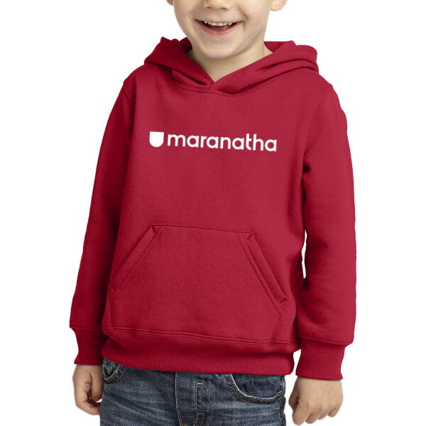 Port & Company® Toddler Core Fleece Pullover Hooded Sweatshirt - Printed Logo Thumbnail