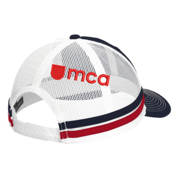 Port Authority ® Two-Stripe Snapback Trucker Cap - Embroidered Logo Thumbnail