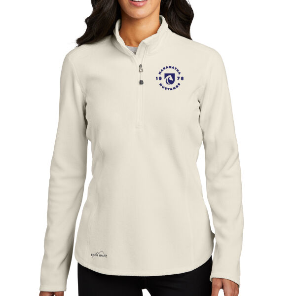 Eddie Bauer® Ladies 1/2-Zip Microfleece Jacket - Embroidered Logo Thumbnail