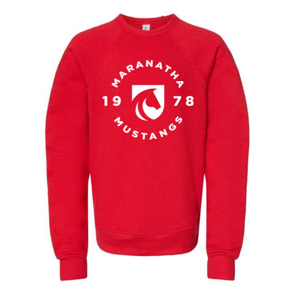 BELLA + CANVAS - Youth Sponge Fleece Crewneck Sweatshirt - Printed Logo Thumbnail
