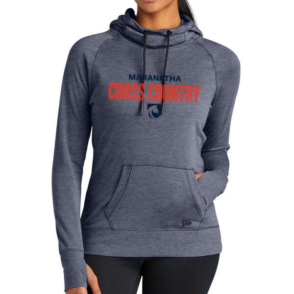 New Era® Ladies Tri-Blend Fleece Pullover Hoodie - Printed Logo Thumbnail