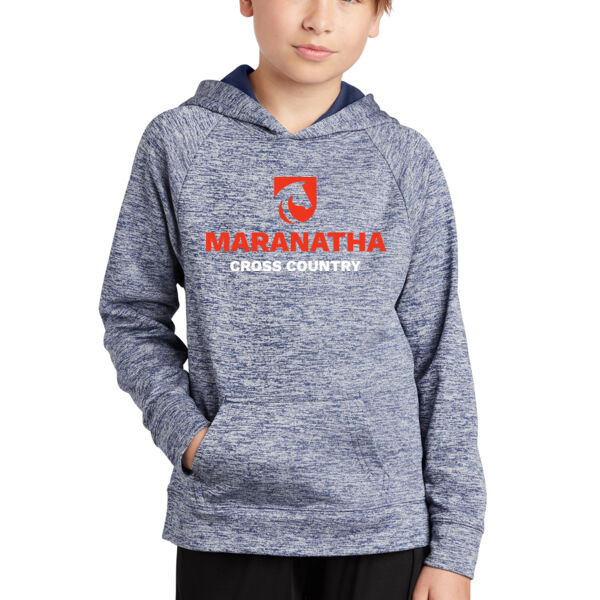 Sport-Tek® Youth PosiCharge® Electric Heather Fleece Hooded Pullover - Printed Logo Thumbnail