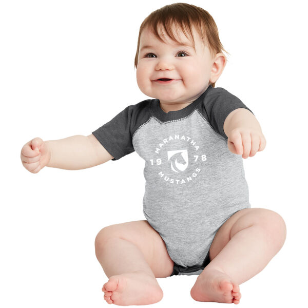 Rabbit Skins™ Infant Baseball Fine Jersey Bodysuit - Printed Logo Thumbnail