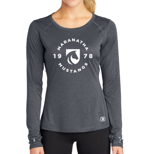 OGIO® Ladies Long Sleeve Pulse Crew - Printed Logo Thumbnail