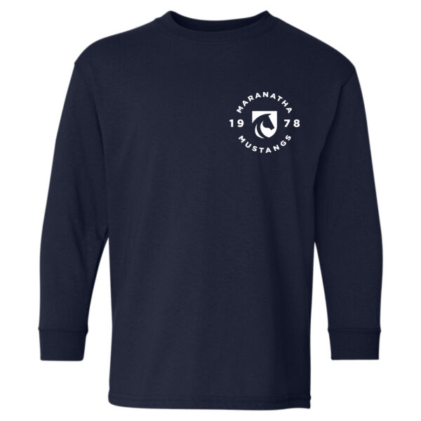 Gildan - Heavy Cotton Youth Long Sleeve T-Shirt  - Printed Logo Thumbnail