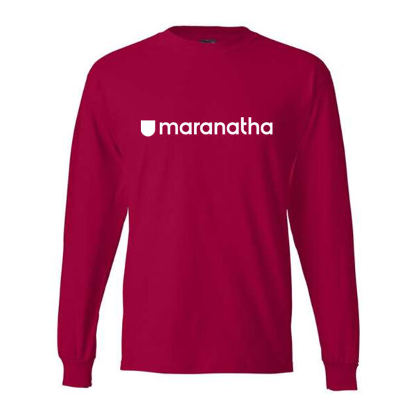 Hanes - Beefy-T Long Sleeve T-Shirt - Printed Logo Thumbnail