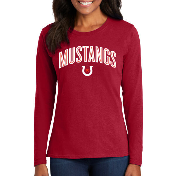 Port & Company Women's Long Sleeve Core Cotton Tee - Printed Logo Thumbnail