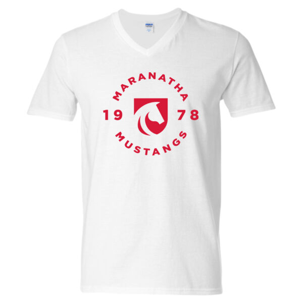 Gildan Unisex Softstyle V-Neck T-Shirt - Printed Logo Thumbnail