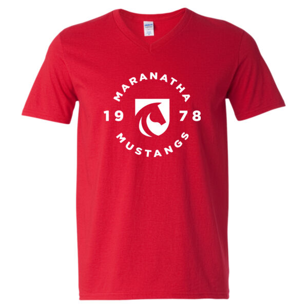 Gildan Unisex Softstyle V-Neck T-Shirt - Printed Logo Thumbnail