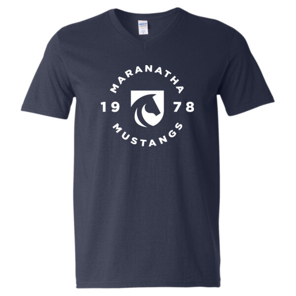 **CLOSEOUT ITEM** Unisex Softstyle® V-Neck T-Shirt - Printed Logo Thumbnail