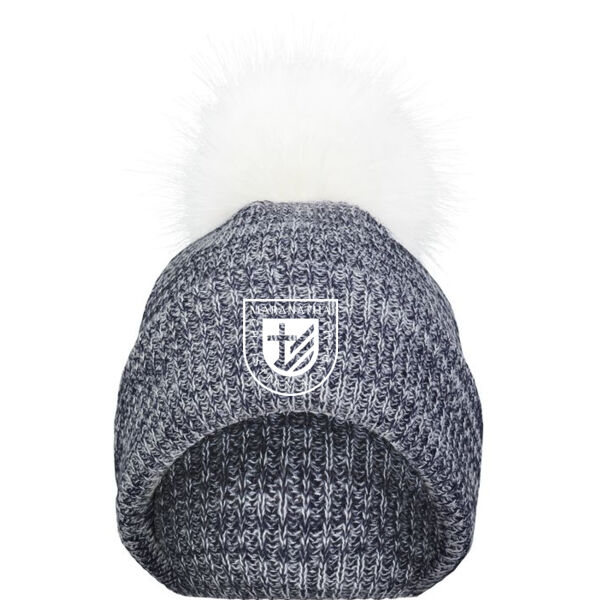 Pacific - Faux Fur Pom Beanie - Embroidered Logo Thumbnail