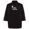 Ten Pearl Button Black Chef Coat Thumbnail