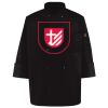 Ten Pearl Button Black Chef Coat Thumbnail